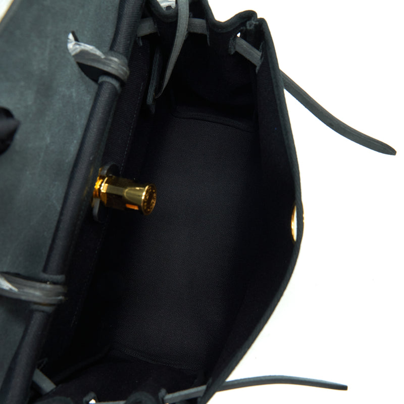 Hermes Herbag 31 Zip Bag Black GHW Stamp Z