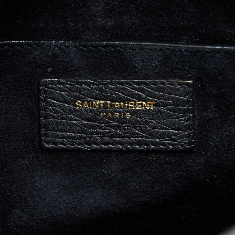 Saint Laurent Niki Baby Ostrich Black GHW