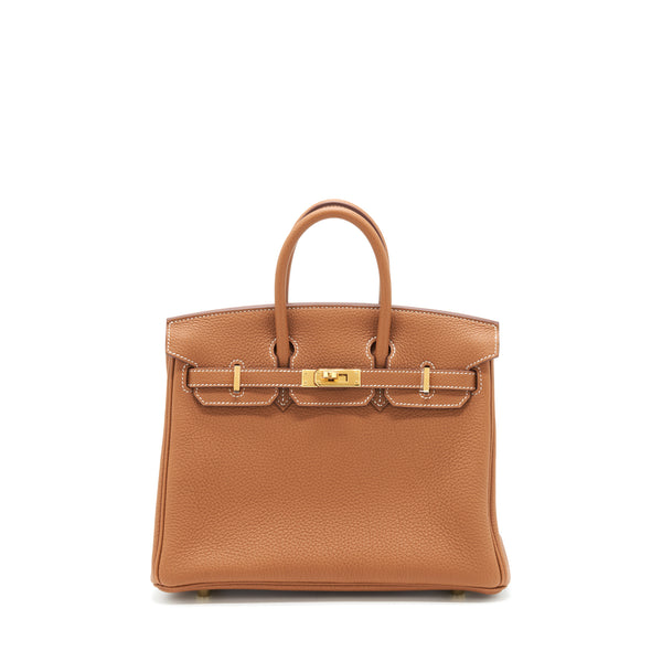 Hermes Birkin 25 Togo Gold GHW Stamp Z
