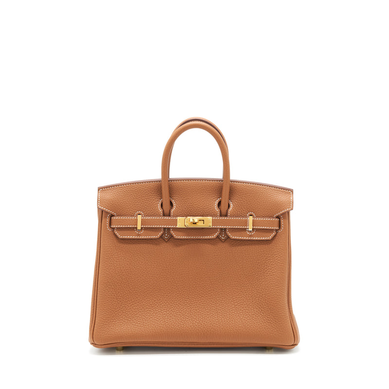 Hermes Birkin 25 Togo Gold GHW Stamp Z