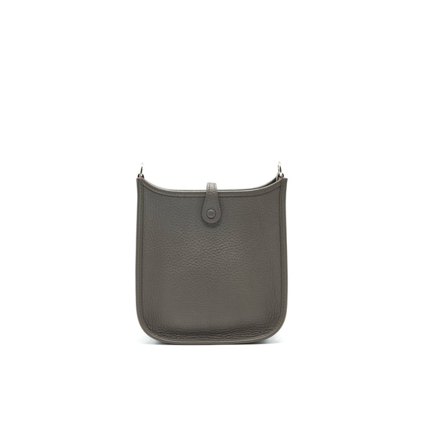 Hermes Mini Evelyne Gris Etain SHW Stamp P in Square