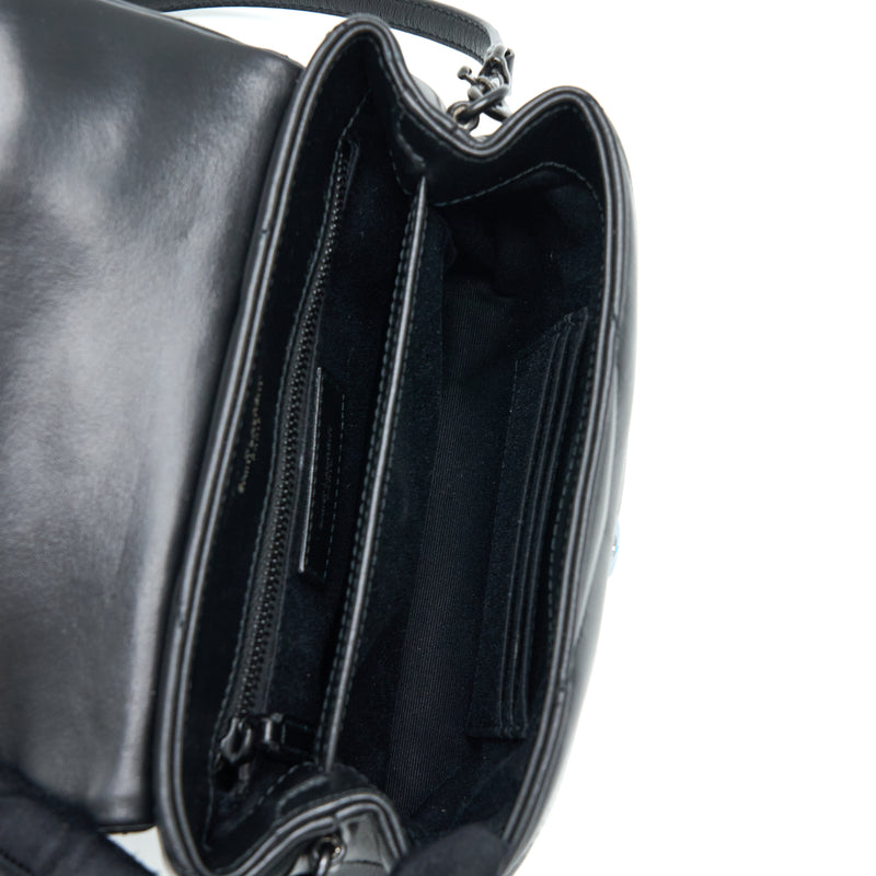 Saint Laurent Loulou Toy Strap Bag Calfskin Black With Black Hardware