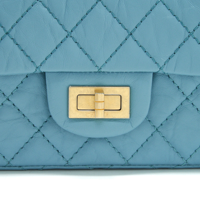 Chanel Mini 2.55 Reissue Flap Bag Light Blue Calfskin GHW