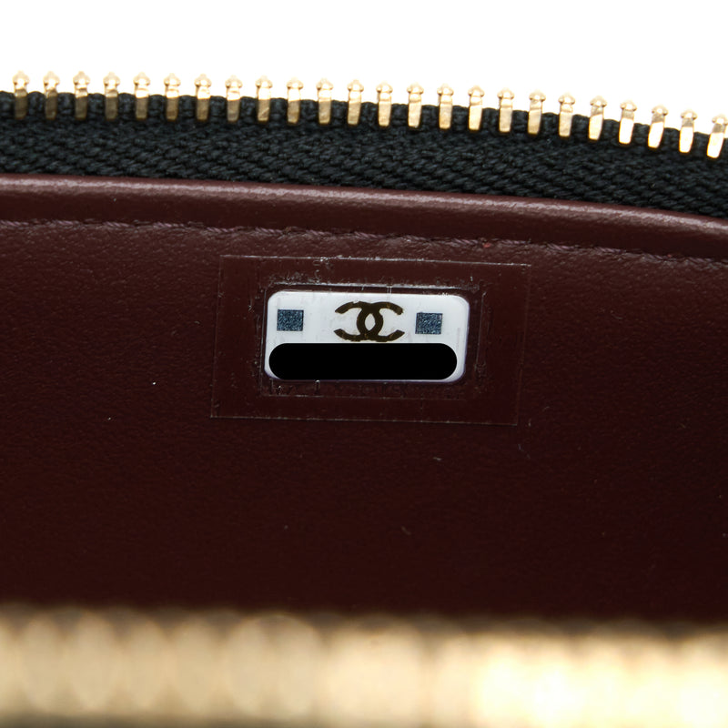 Chanel Long Vanity Case Caviar Black LGHW (Microchip)