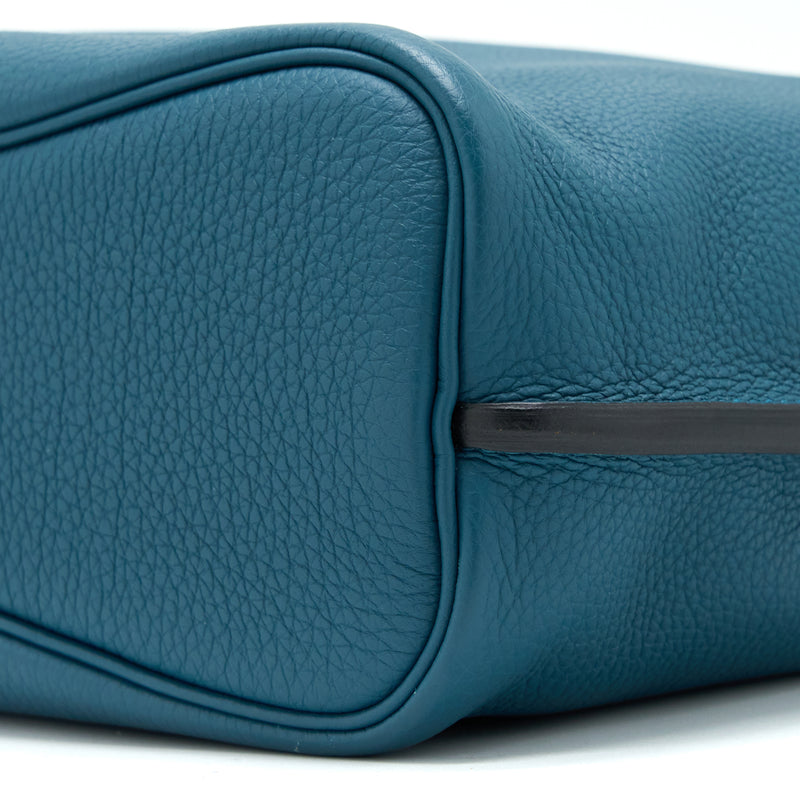 Hermes So Kelly 22 Togo Blue Colvert / Turquoise SHW Stamp X