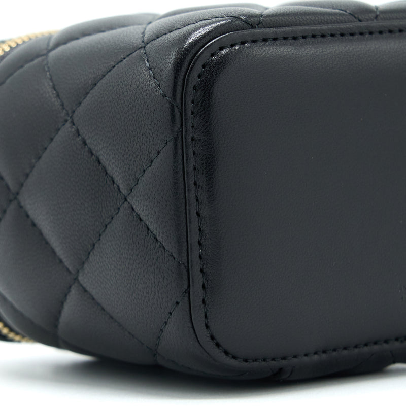 Chanel Pearl Crush Mini Vanity Lambskin Black GHW