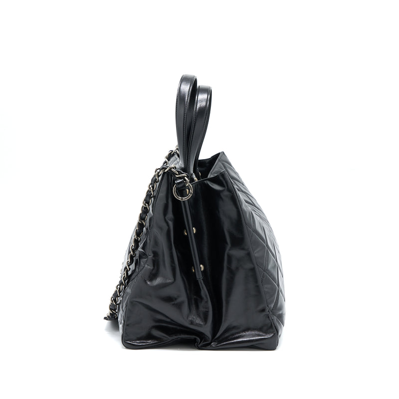 Chanel Large Tote Bag Calfskin Black Ruthenium Hardware