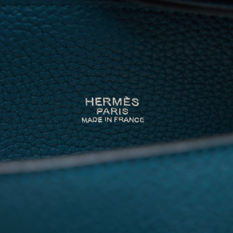 Hermes So Kelly 22 Togo Blue Colvert / Turquoise SHW Stamp X