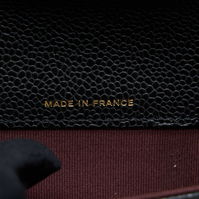 Chanel Classic Flap Card Holder Caviar Leather Black LGHW