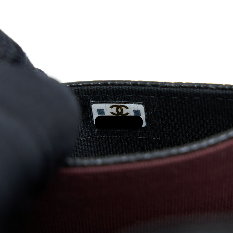 Chanel Classic Flap Card Holder Caviar Leather Black LGHW