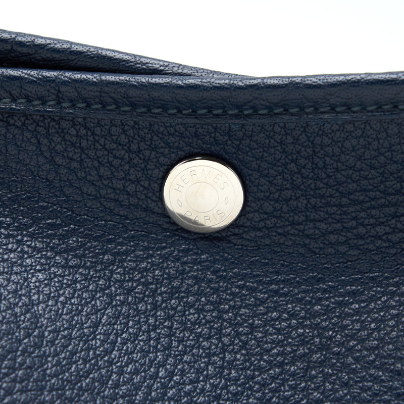 Hermes Garden Party 36 Clemence Blue Nuit SHW Stamp Square L