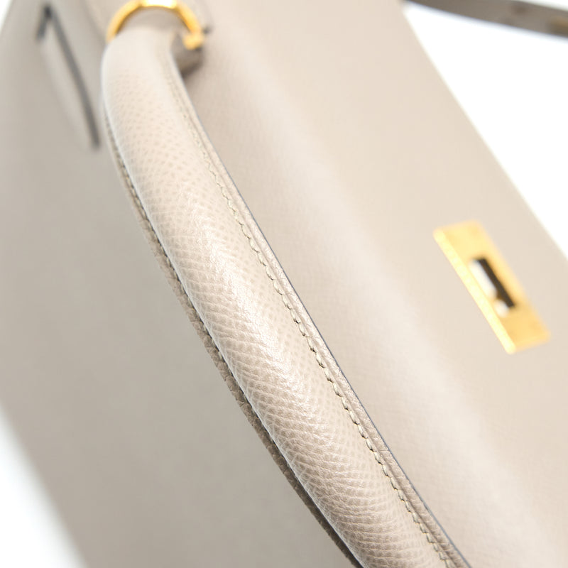 Hermes Kelly 32 Epsom M8 Gris Asphalt GHW Stamp C