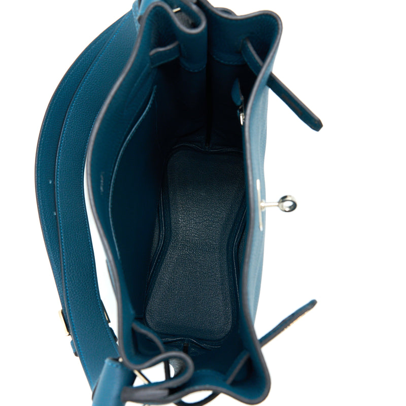 Hermes So Kelly 22 Togo Blue Colvert / Turquoise SHW Stamp X