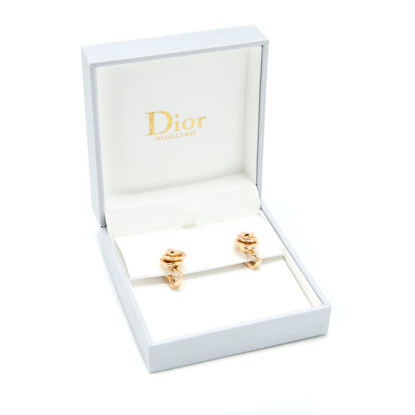 Large Rose Dior Couture Earrings