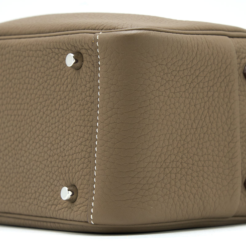 Hermes Mini Lindy Clemence Etoupe SHW Stamp Z