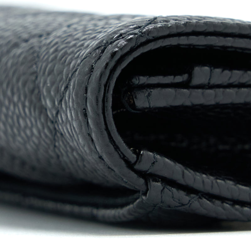 Chanel Classic Flap Card Holder Caviar Leather Black LGHW