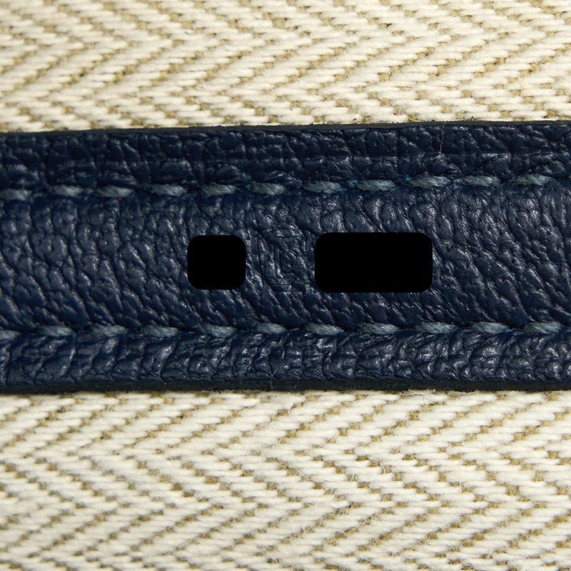 Hermes Garden Party 36 Clemence Blue Nuit SHW Stamp Square L