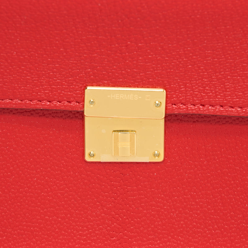 Hermes Clic 16 Wallet Mysore Red GHW Stamp D