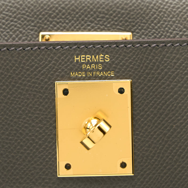 BNIB Hermes K28 HSS Etain - Trench epsom sellier brushed ghw stamp