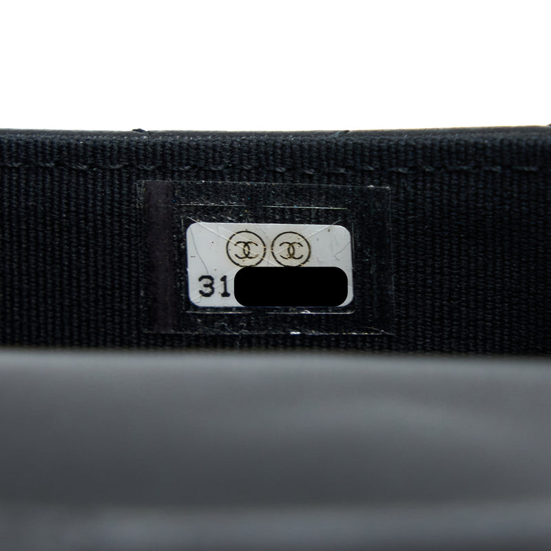 Chanel Mini Top Handle Flap Bag Lambskin Black LGHW