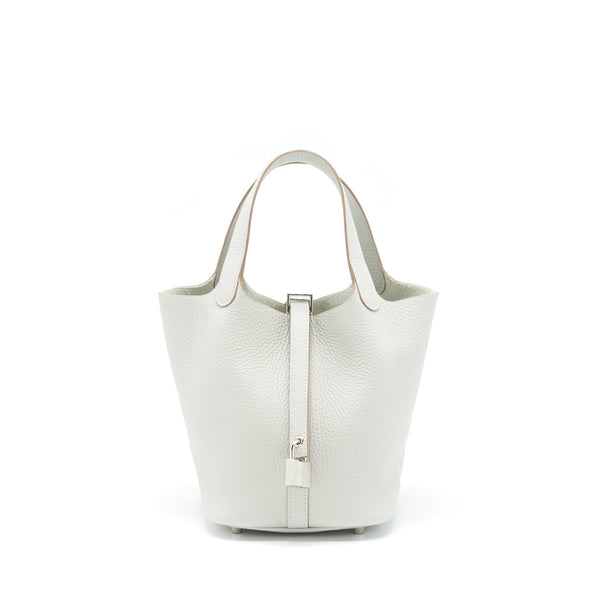 Hermes Picotin 18 Lock Bag Clemence 80 Gris Perle SHW Stamp U