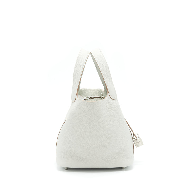 Hermes Picotin 18 Lock Bag Clemence 80 Gris Perle SHW Stamp U