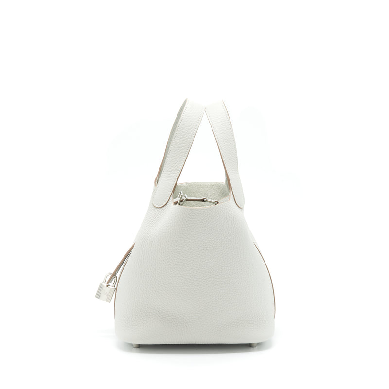 Hermes Picotin 18 Lock Bag Clemence 80 Gris Perle SHW Stamp U