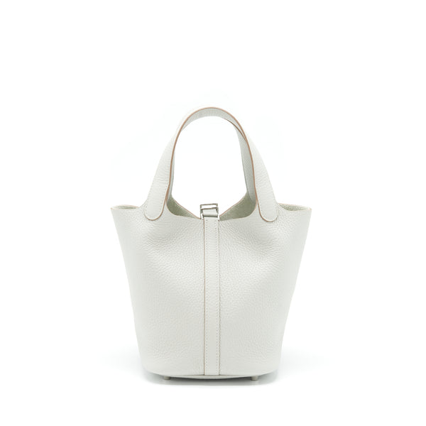 Hermes Picotin 18 Lock Bag Clemence 80 Gris Perle SHW Stamp U