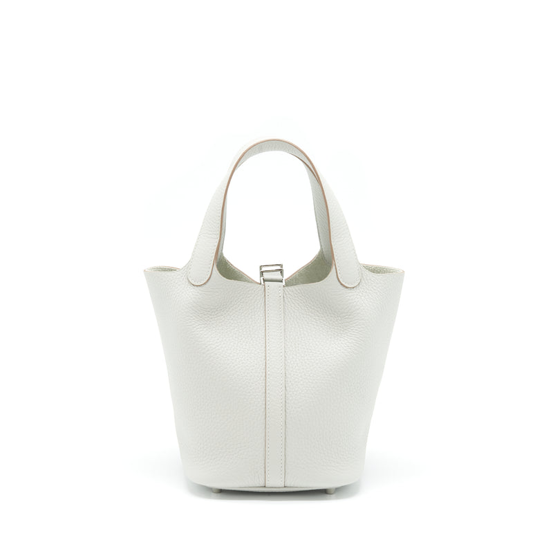 Hermes Picotin 18 Lock Bag Clemence 80 Gris Perle SHW Stamp U