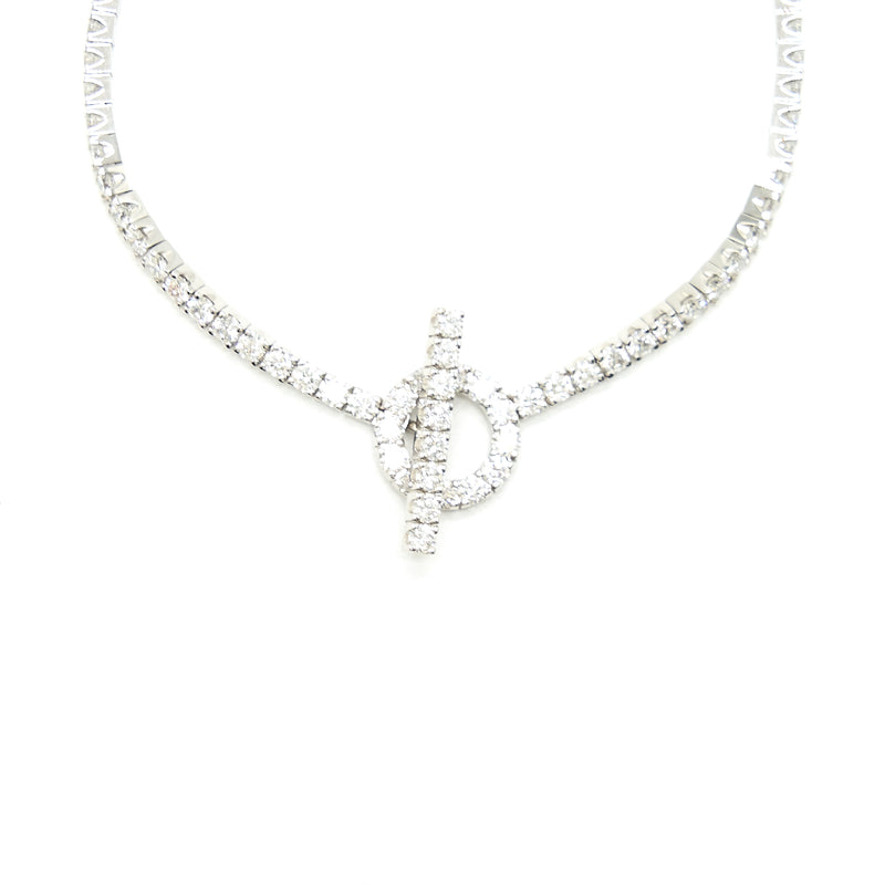 Hermes 18k white Gold with full diamonds finesse Bracelet size SH 2.65ct