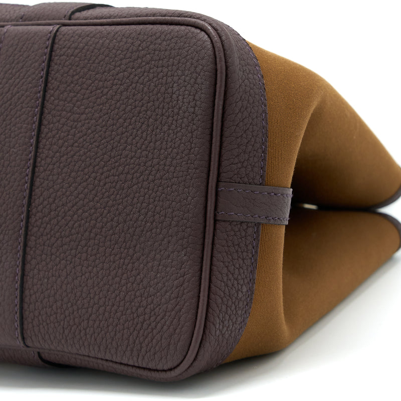 Hermes Garden Party 30 Canvas/Leather Alezan/ Bleu Outrener/ Rouge Sellier SHW Stamp U