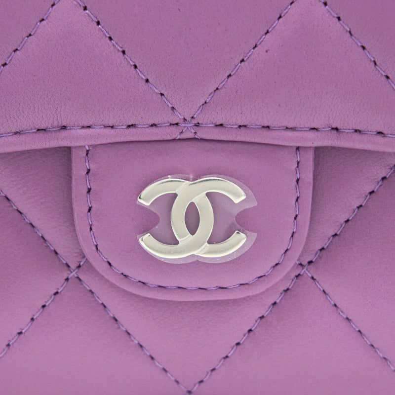Chanel Clutch On Chain Lambskin Purple SHW