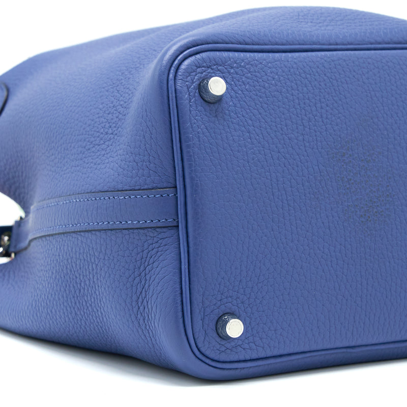 Hermes Picotin 18 Lock Bag Clemence Bleu Brighton/Capucine SHW Stamp C