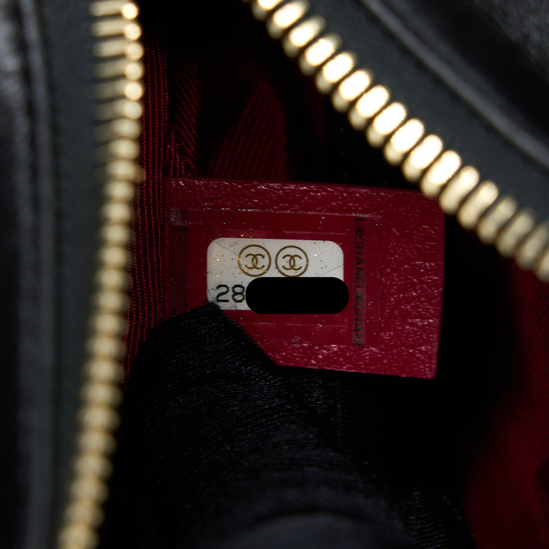 Chanel Small Gabrielle Hobo Bag Aged Calfskin Black Multicolour Hardware