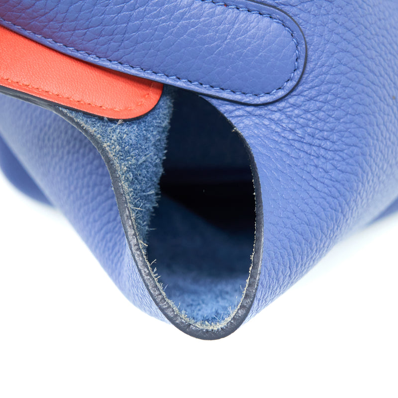 Hermes Picotin 18 Lock Bag Clemence Bleu Brighton/Capucine SHW Stamp C