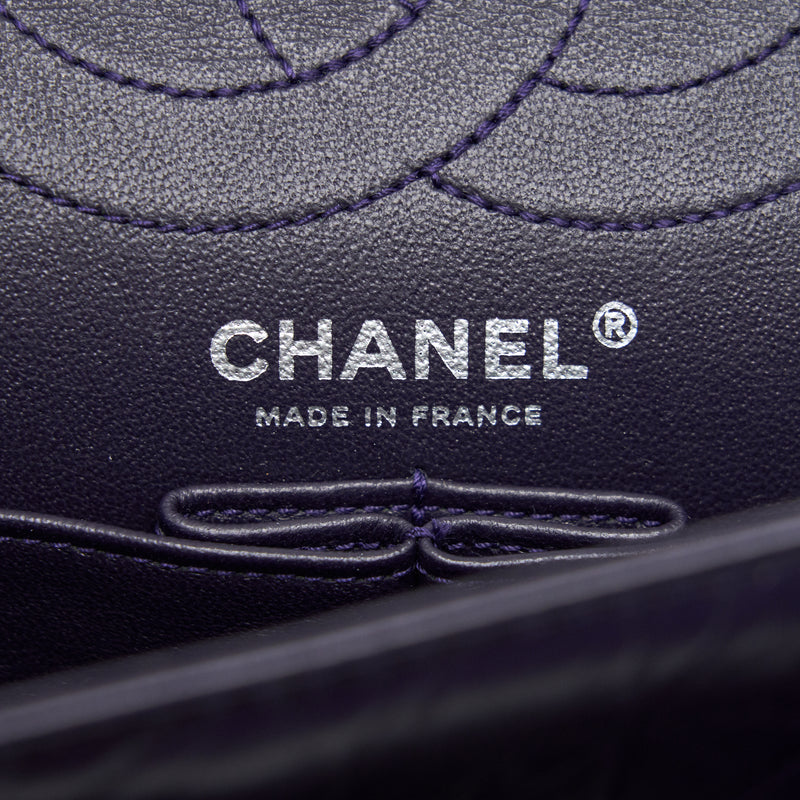 Chanel Reissue 226 in Dark Purple with silver ruthenium hardware