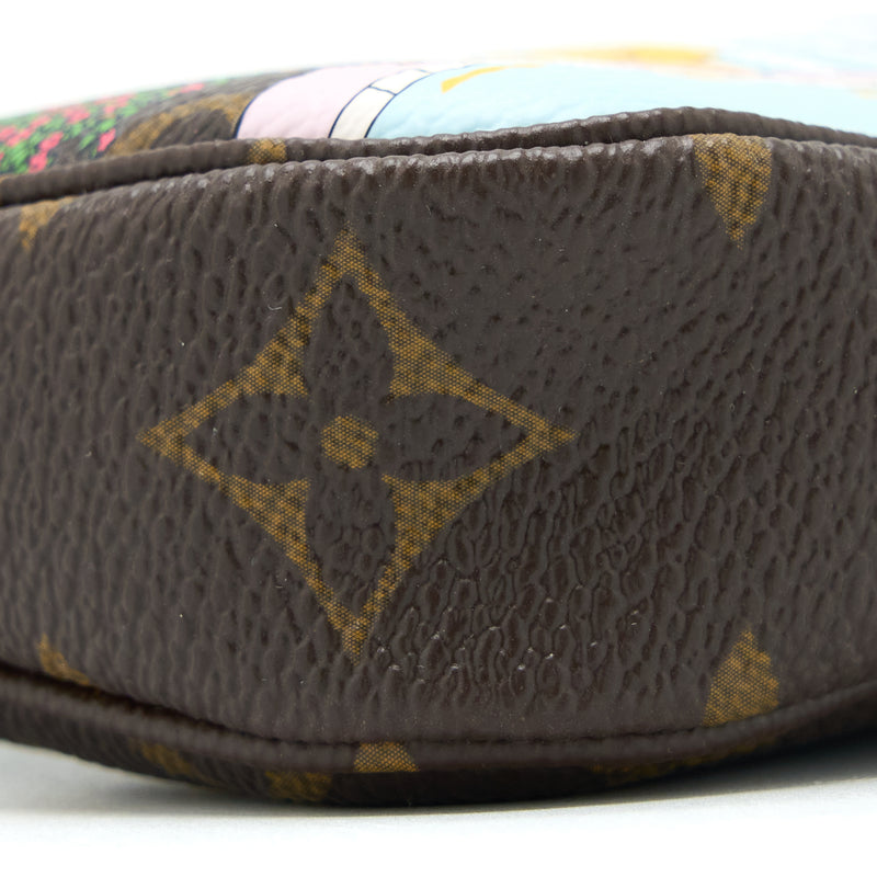 Louis Vuitton 2022 Christmas Limited Mini Pochette Accessories Monogram Canvas Seoul Boutique GHW