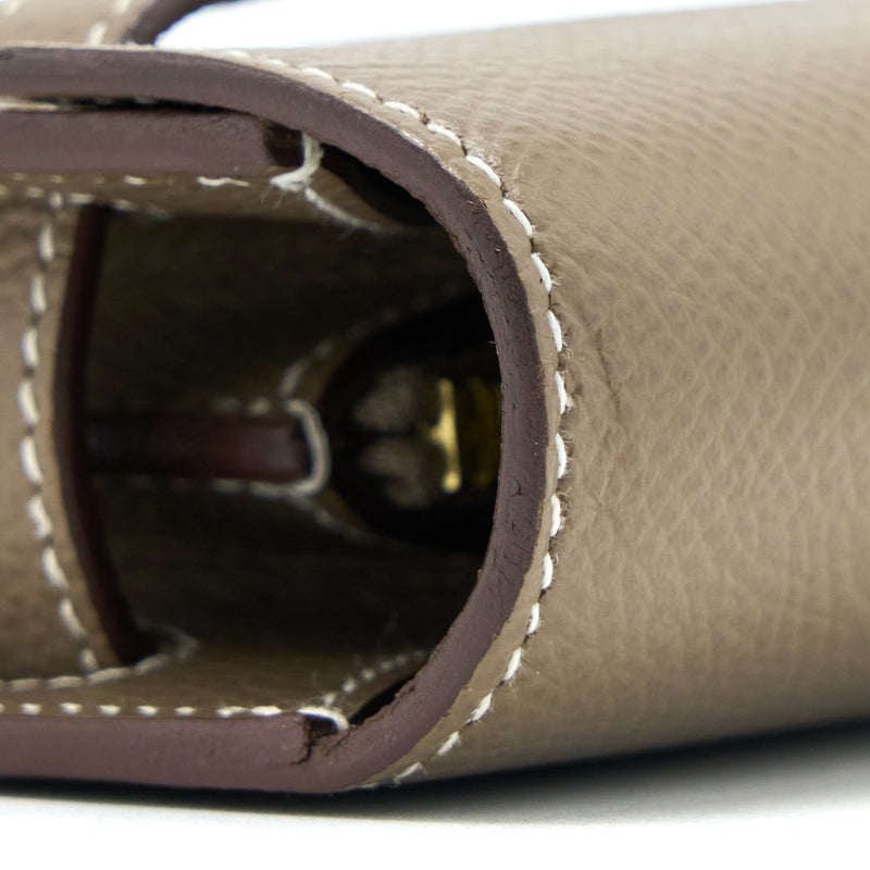 Hermes Kelly To Go Epsom Etoupe GHW Stamp Z