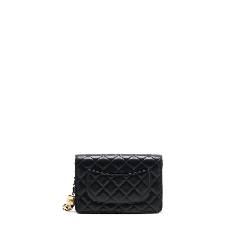 Chanel Pearl Crush Wallet on Chain Lambskin black GHW (microchip)