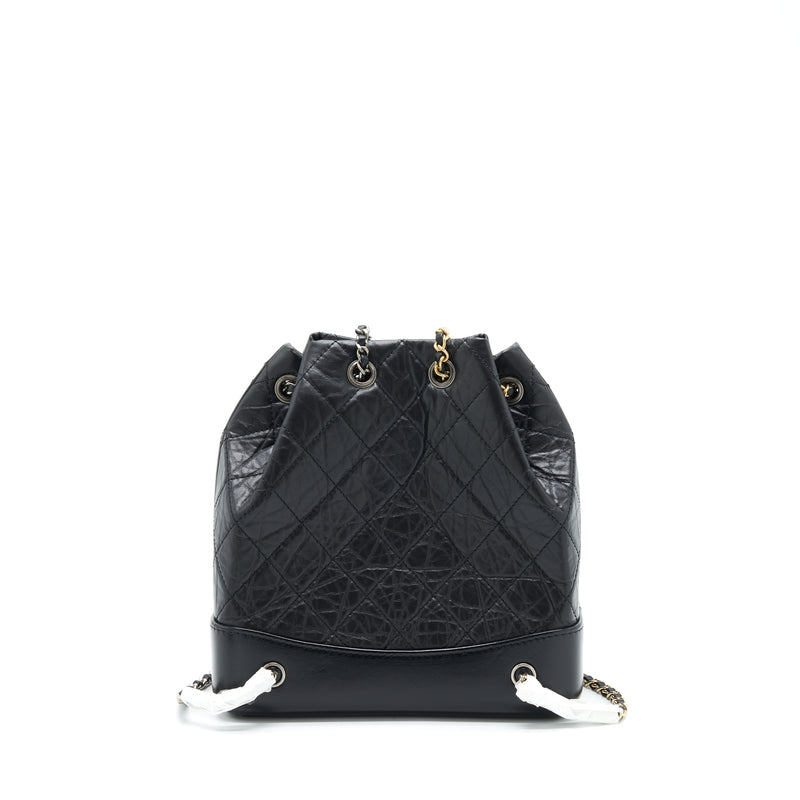 Chanel Small Gabrielle Backpack Calfskin Black With Multicolour Hardware