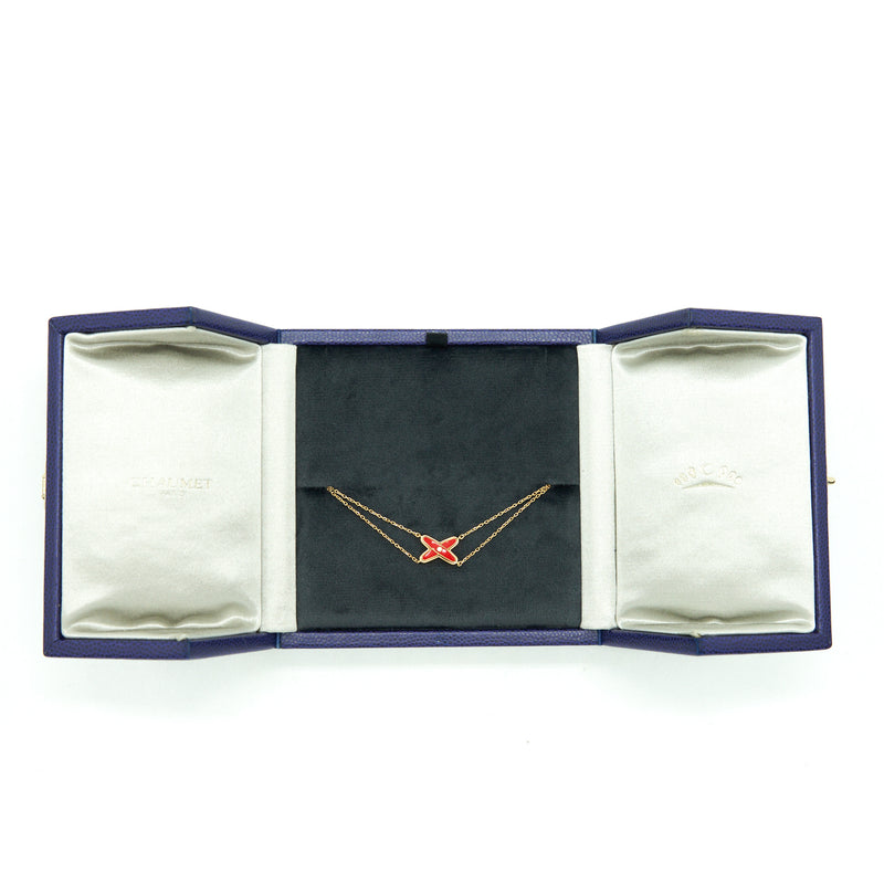 Chaumet Jeux De Liens Bracelet Pink Gold, Diamond And Madder Red Lacquer