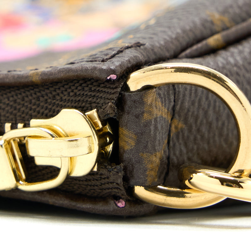 Louis Vuitton 2022 Christmas Limited Mini Pochette Accessories Monogram Canvas Paris Boutique GHW