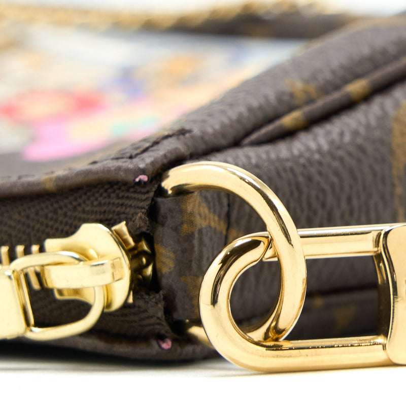 Louis Vuitton 2022 Christmas Limited Mini Pochette Accessories Monogram Canvas Paris Boutique GHW