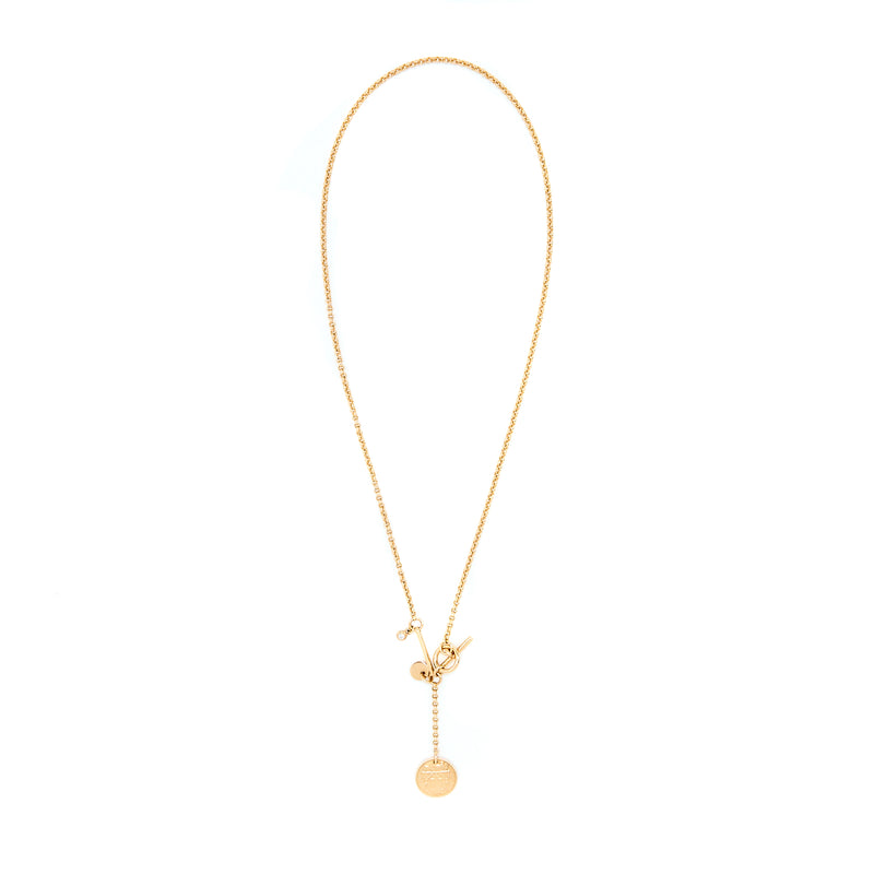 Hermes Ex-Libris Pendant Small Model Rose Gold