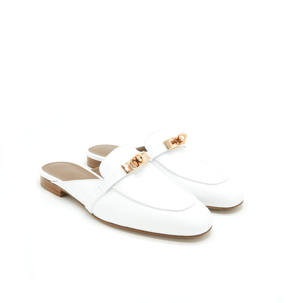 Hermes size37 Oz Mule Blanc RGHW