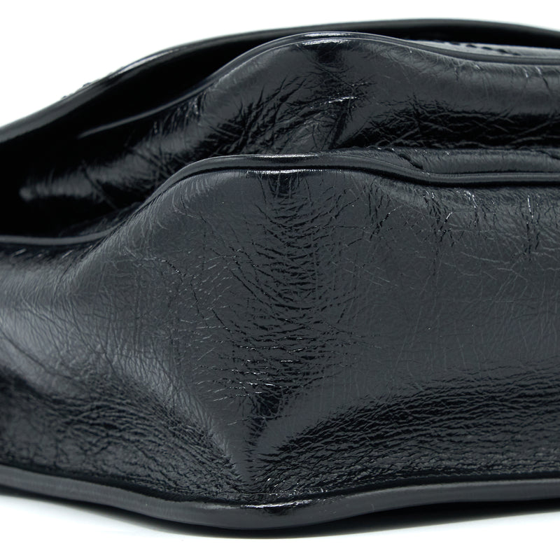 Saint Laurent Medium Niki Chain Bag Aged Calfskin Black Ruthenium Hardware