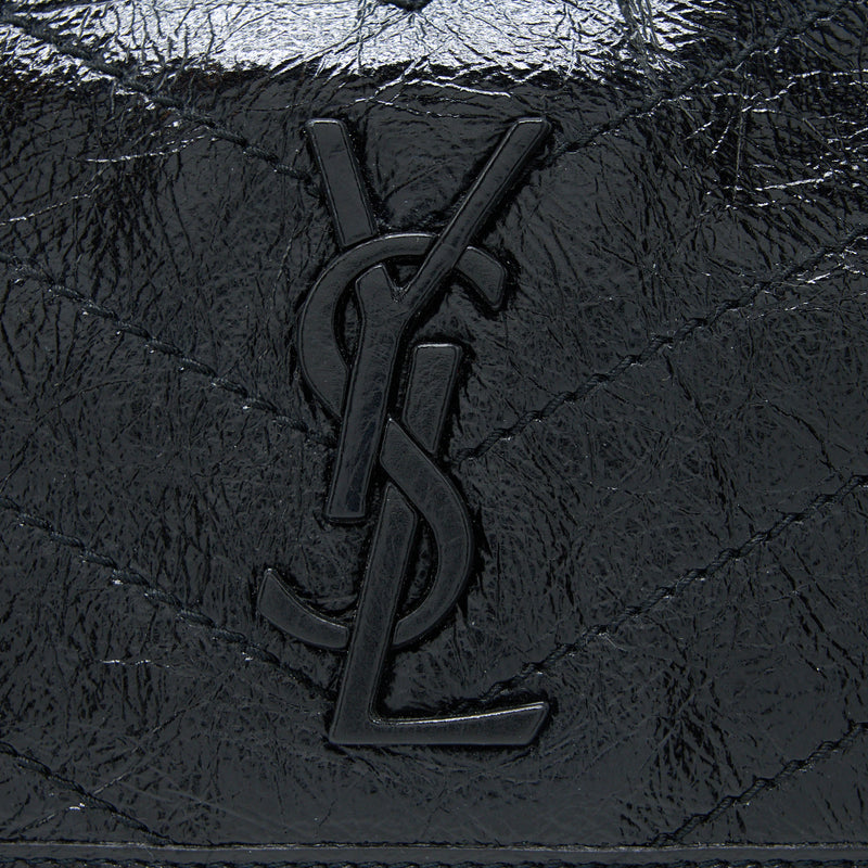 Saint Laurent Medium Niki Chain Bag Aged Calfskin Black Ruthenium Hardware