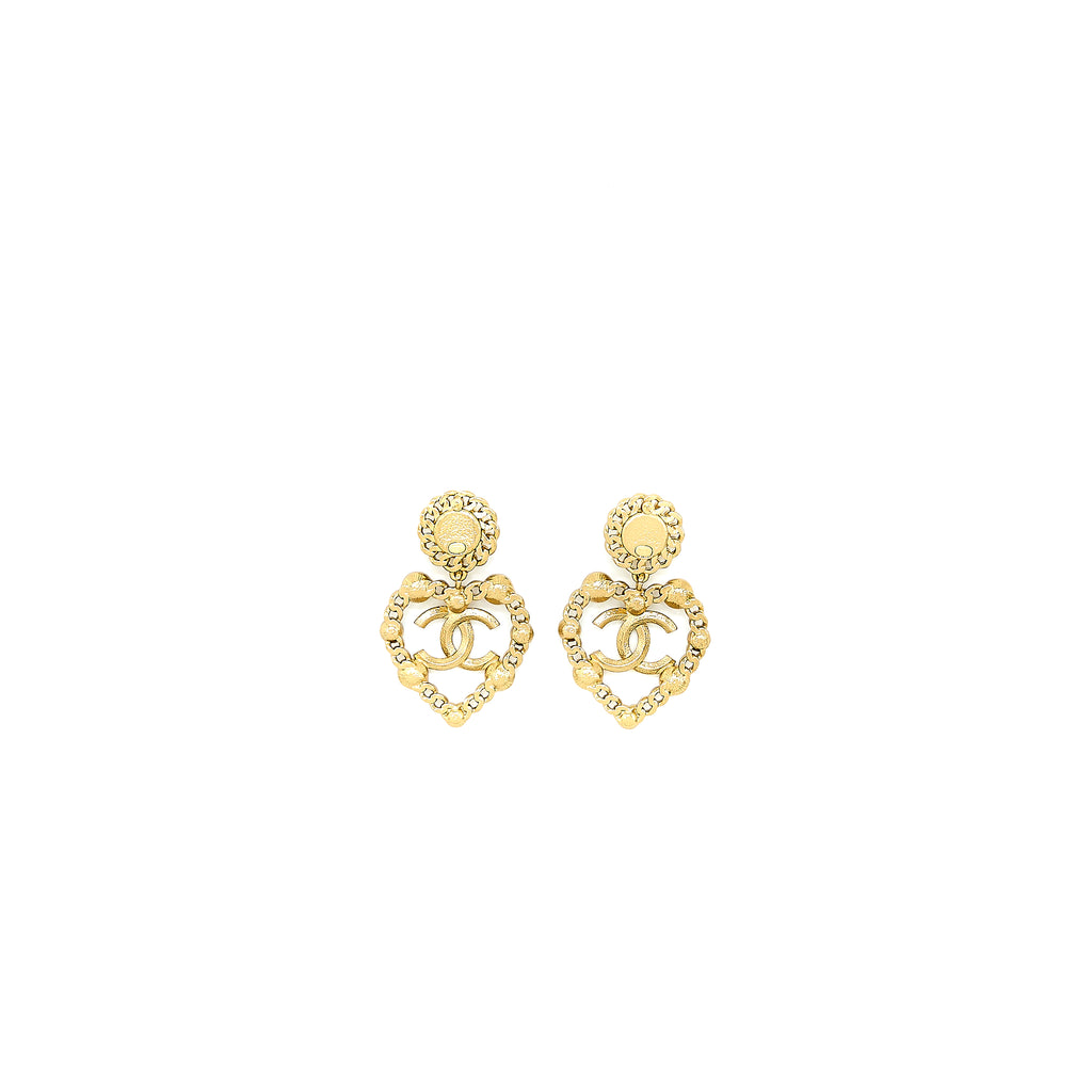 CHANEL 22S Gold & Crystal Large Hoop CC Logo Earrings - NEW with Tags &  RECEIPT! in 2023