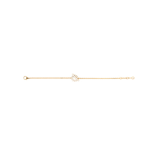 Hermes Finesse Bracelet Size SH Rose Gold Diamonds