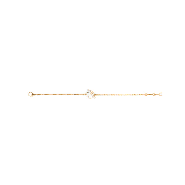 Hermes Size SH Finesse Bracelet Rose Gold/Diamonds